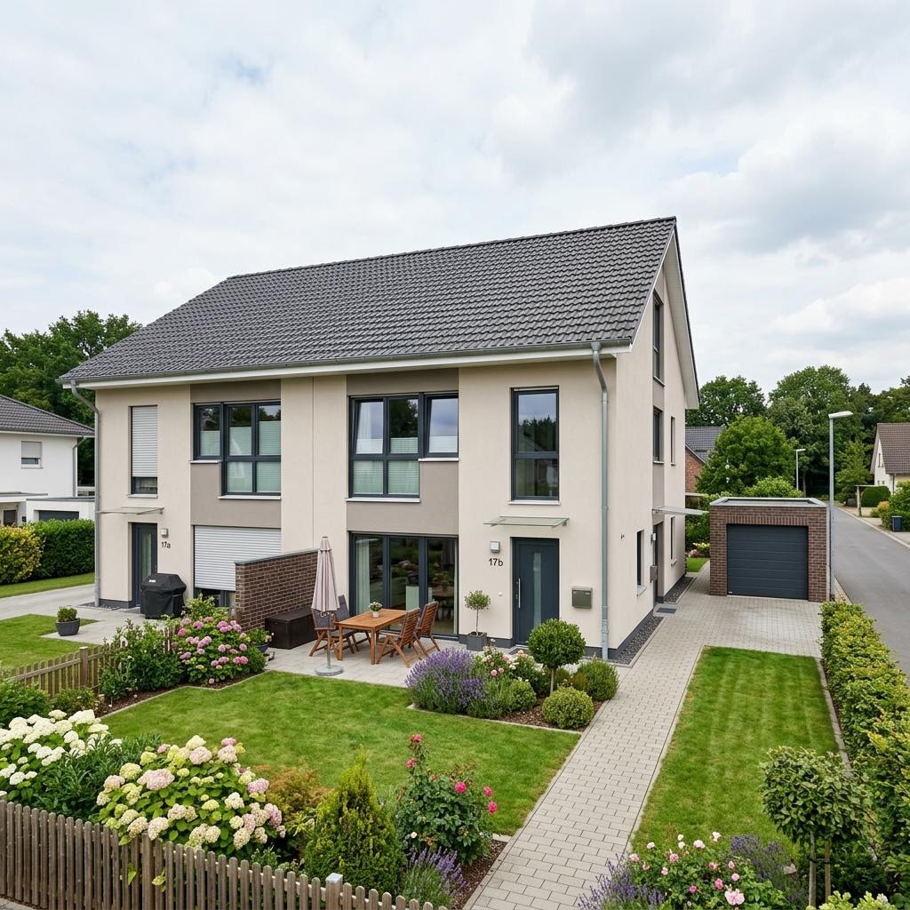 Doppelhaus Doppelhaus Bravos des Herstellers Heinz von Heiden — Massivhaus mit 128 m²
