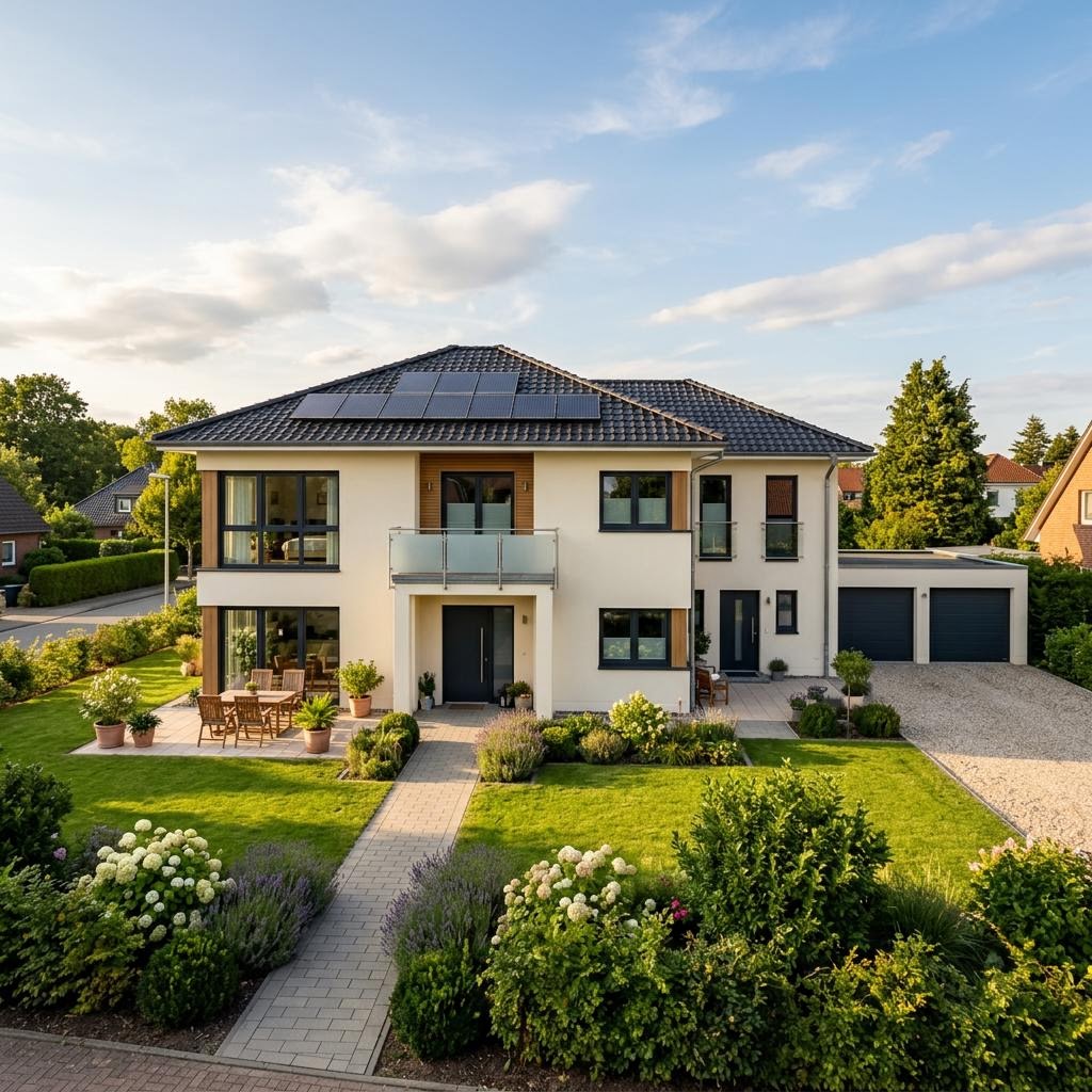 Repräsentatives Mehrgenerationenhaus Arcus 225 des Herstellers heinz-von-heiden mit Walmdach