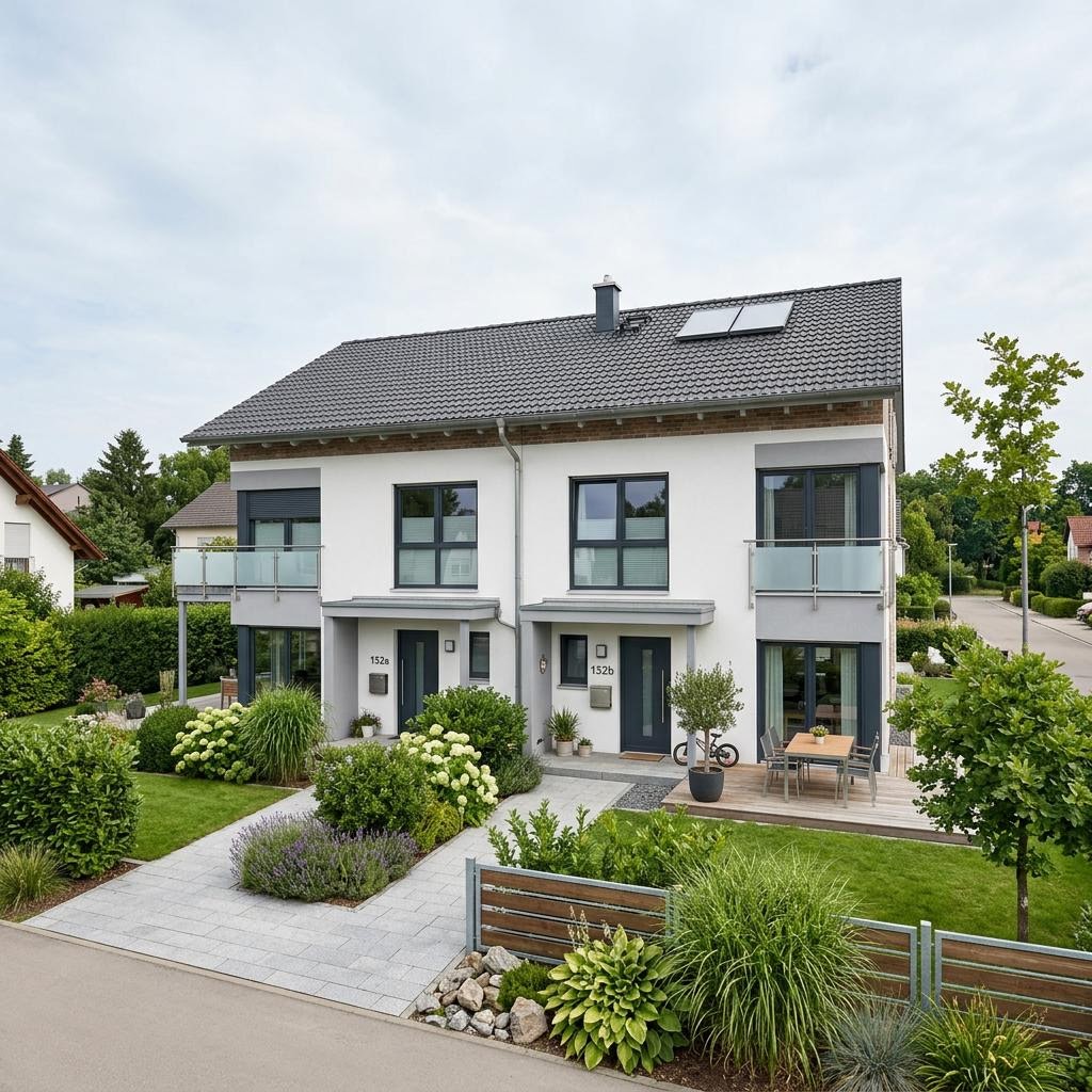 Doppelhaushälfte Twinos 132 des Herstellers Heinz von Heiden Massivhäuser — Satteldach, 132 m² für schlanke Grundstücke