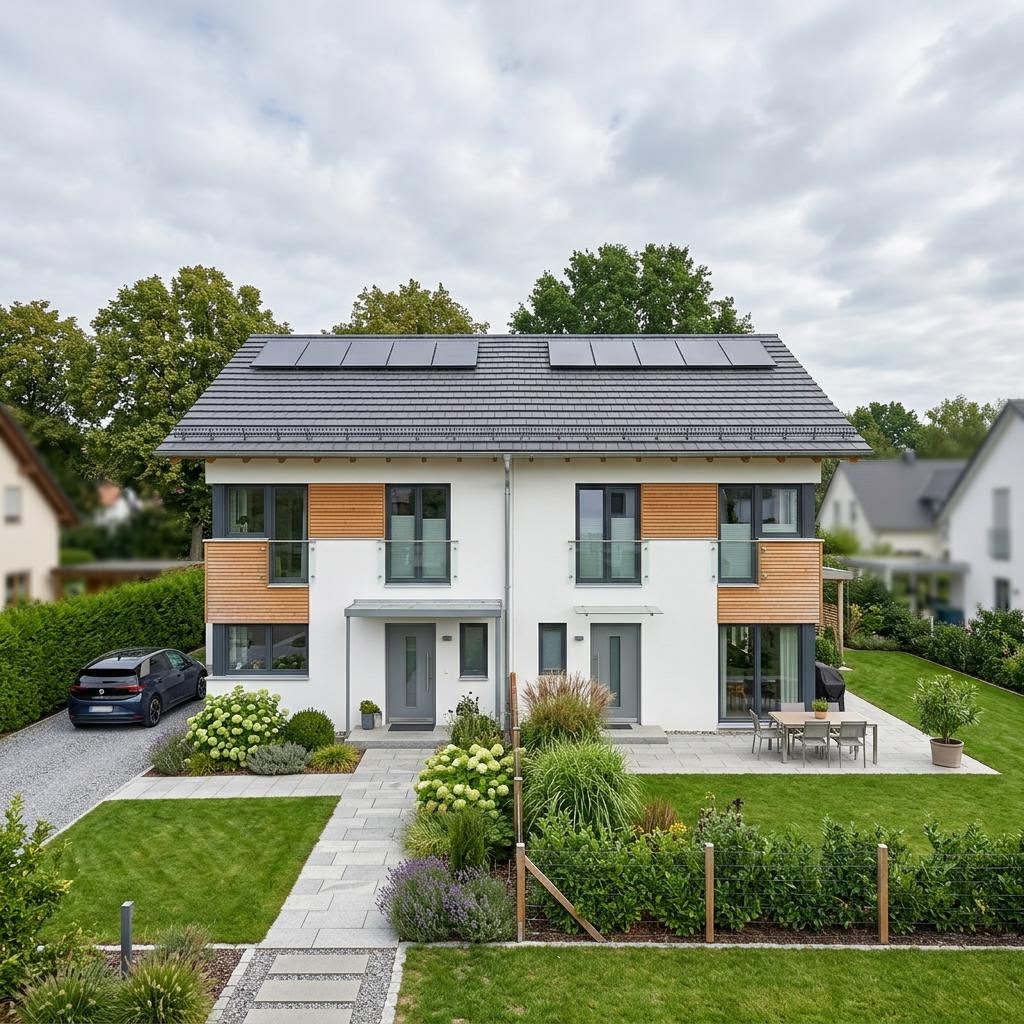 Doppelhaus Doppelhaus KlimaDuo 130 des Herstellers KAMPA — Satteldach, 130 m²
