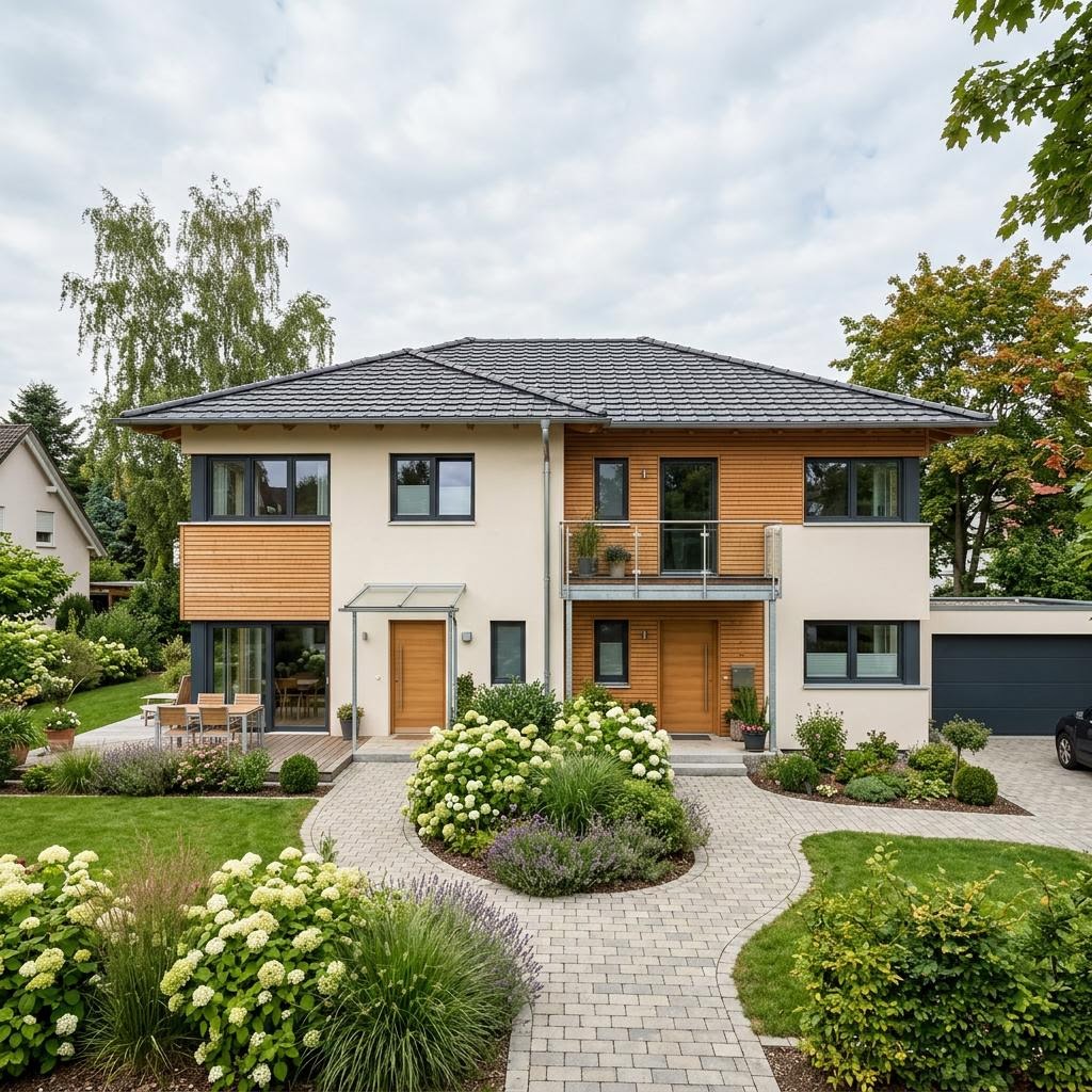 Zweifamilienhaus Zweifamilienhaus Generationen 215 des Herstellers KAMPA — Walmdach, 215 m²