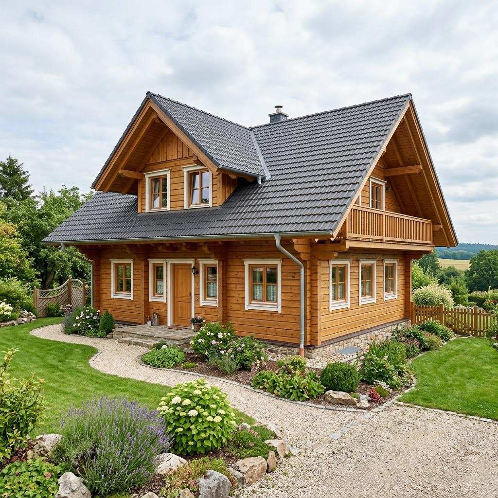 Blockhaus Natur 124 des Herstellers KD-Haus — Massivholz-Blockbau mit 124 m²