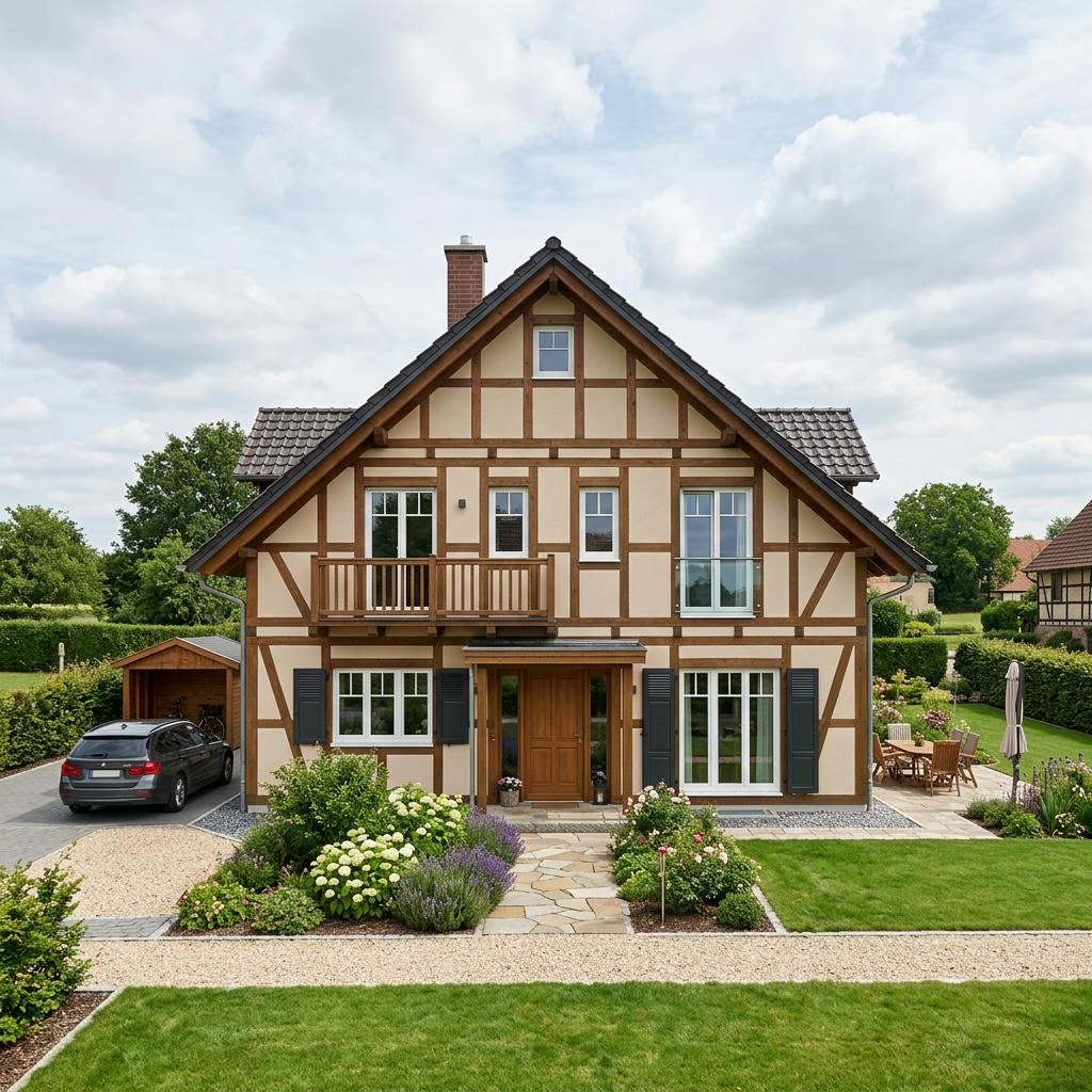 Fachwerkhaus Hof 172 des Herstellers KD-Haus — Holzständer-Fachwerk mit 172 m²