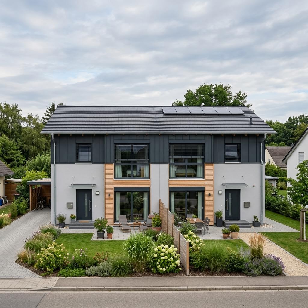 Doppelhaus Doppelhaus Twin Classic 130 des Herstellers Keitel-Haus — Satteldach, 130 m²
