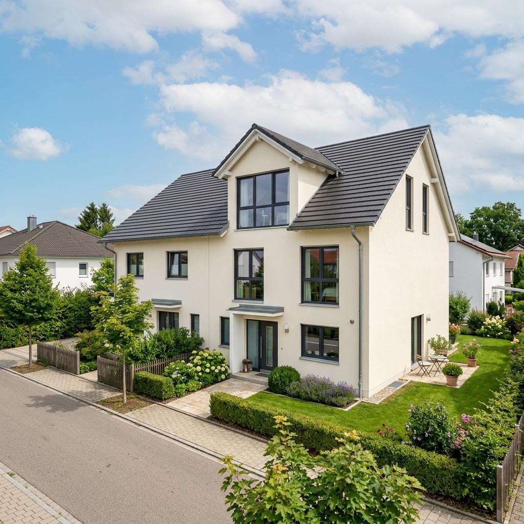 Doppelhaus Doppelhaus Twin 118 des Herstellers Kern-Haus — Zwerchdach, 118 m²