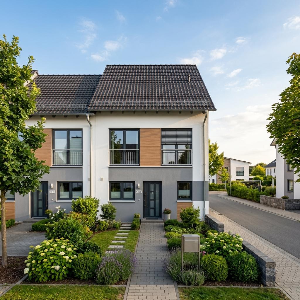 Reihenhaus Reihenmittelhaus Rivo R118 des Herstellers Kern-Haus mit Satteldach und 118 m² Wohnfläche