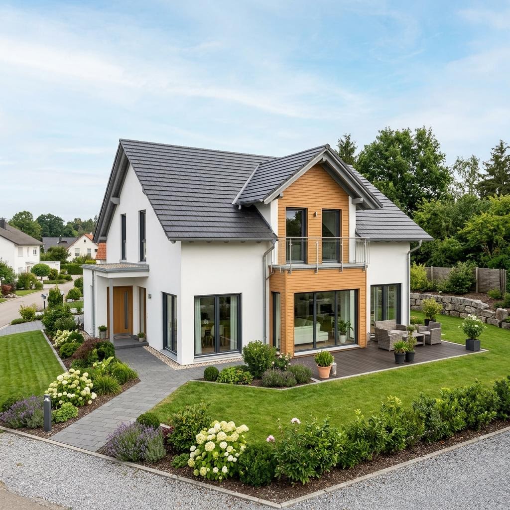 Stadtvilla Familienvilla Zwerch 152 des Herstellers LEHNER HAUS mit Zwerchdach — 152 m²
