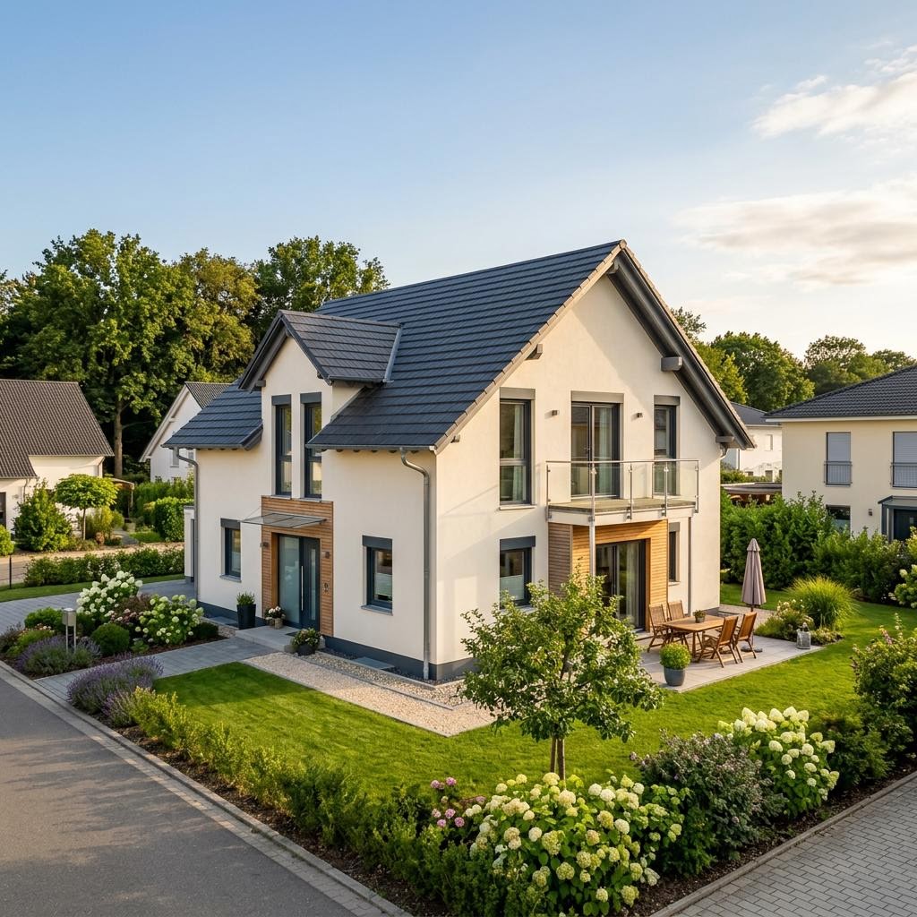 Einfamilienhaus FamilienTraum 136 des Herstellers massa haus mit Satteldach