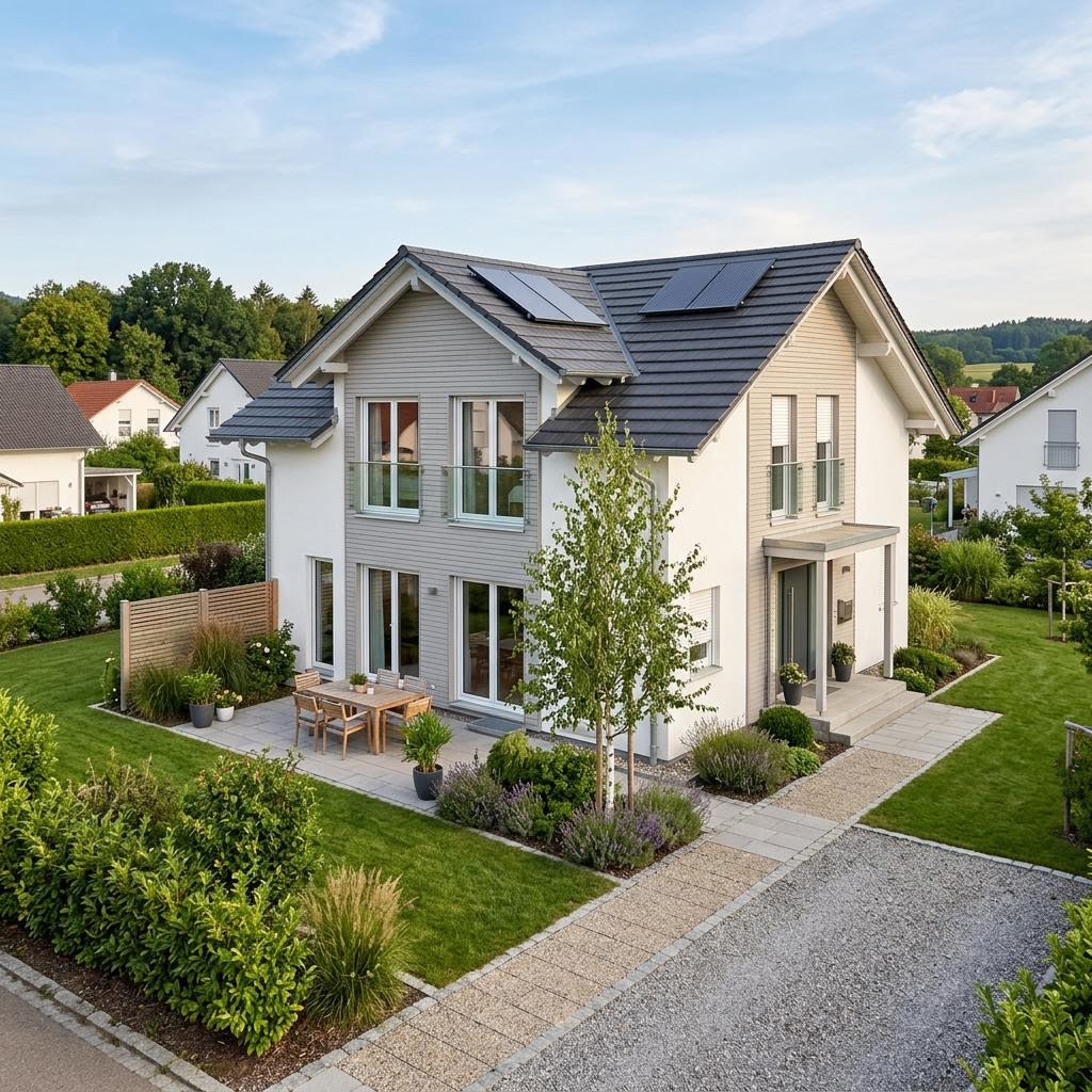 Einfamilienhaus Lifestyle Sattel 140 des Herstellers massa haus mit Satteldach — 140 m²