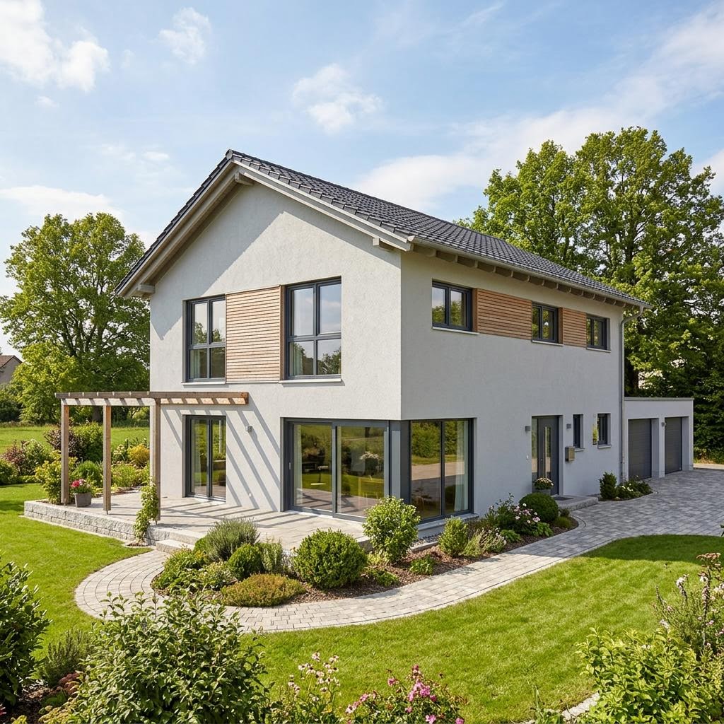 Mehrgenerationenhaus Aura des Herstellers Kern-Haus mit Satteldach und Einliegerwohnung — Massivhaus mit rund 200 m²