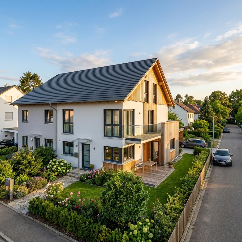 Reihenhaus Reihenendhaus Life R146 des Herstellers RENSCH-HAUS mit Satteldach und 146 m² Wohnfläche