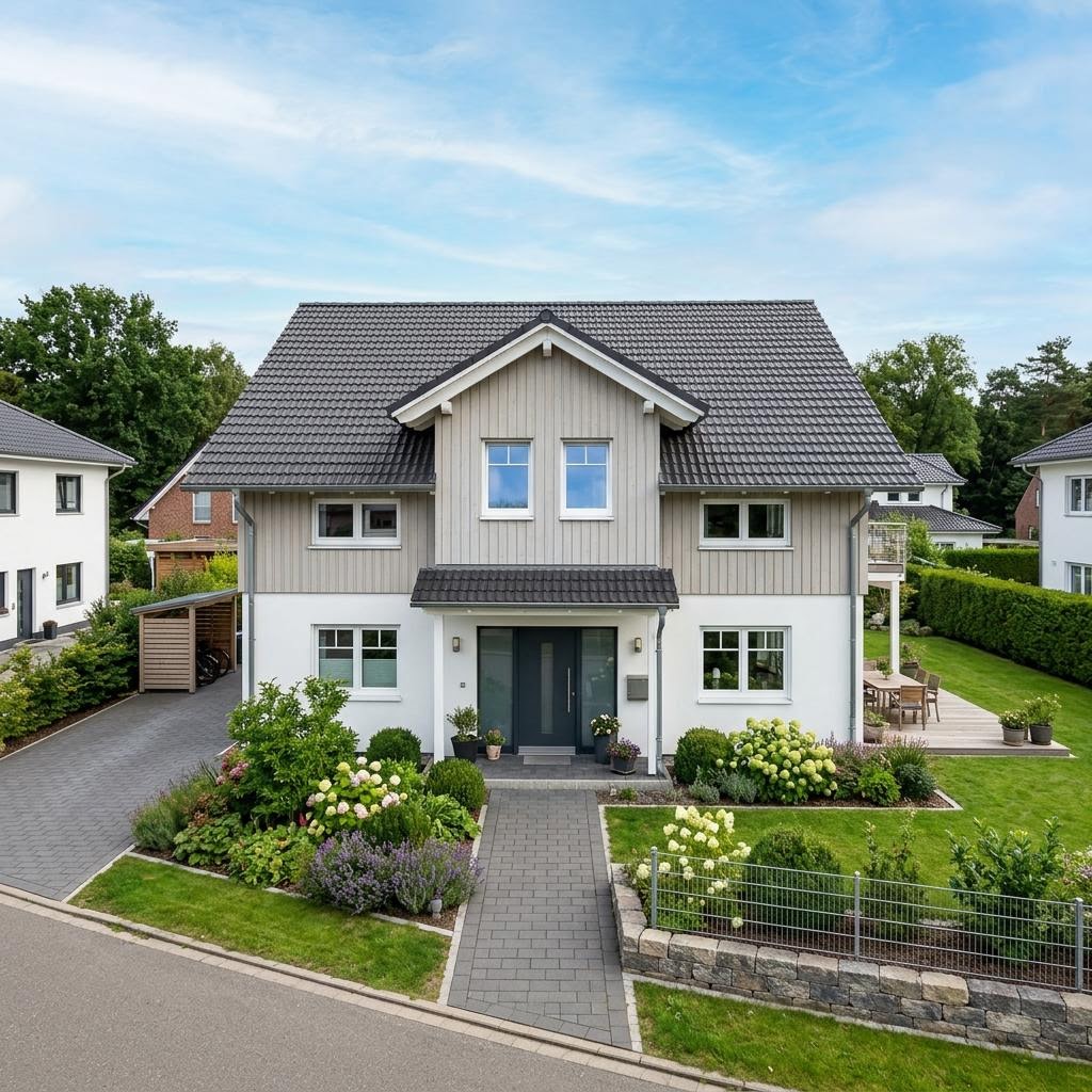 Einfamilienhaus Nordic Zwerch 131 des Herstellers ScanHaus Marlow mit Zwerchdach — 131 m²