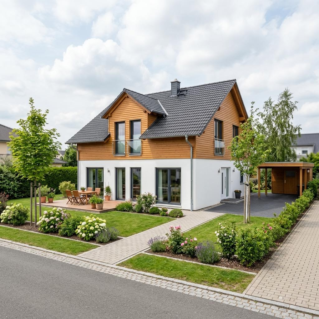 Ausbauhaus SHA 1 des Herstellers ScanHaus Marlow — in Holztafelbauweise, rund 120 m²