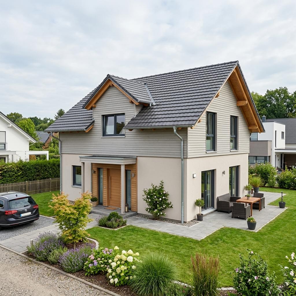 Ausbauhaus SHA 2 des Herstellers ScanHaus Marlow — in Holztafelbauweise, rund 140 m²