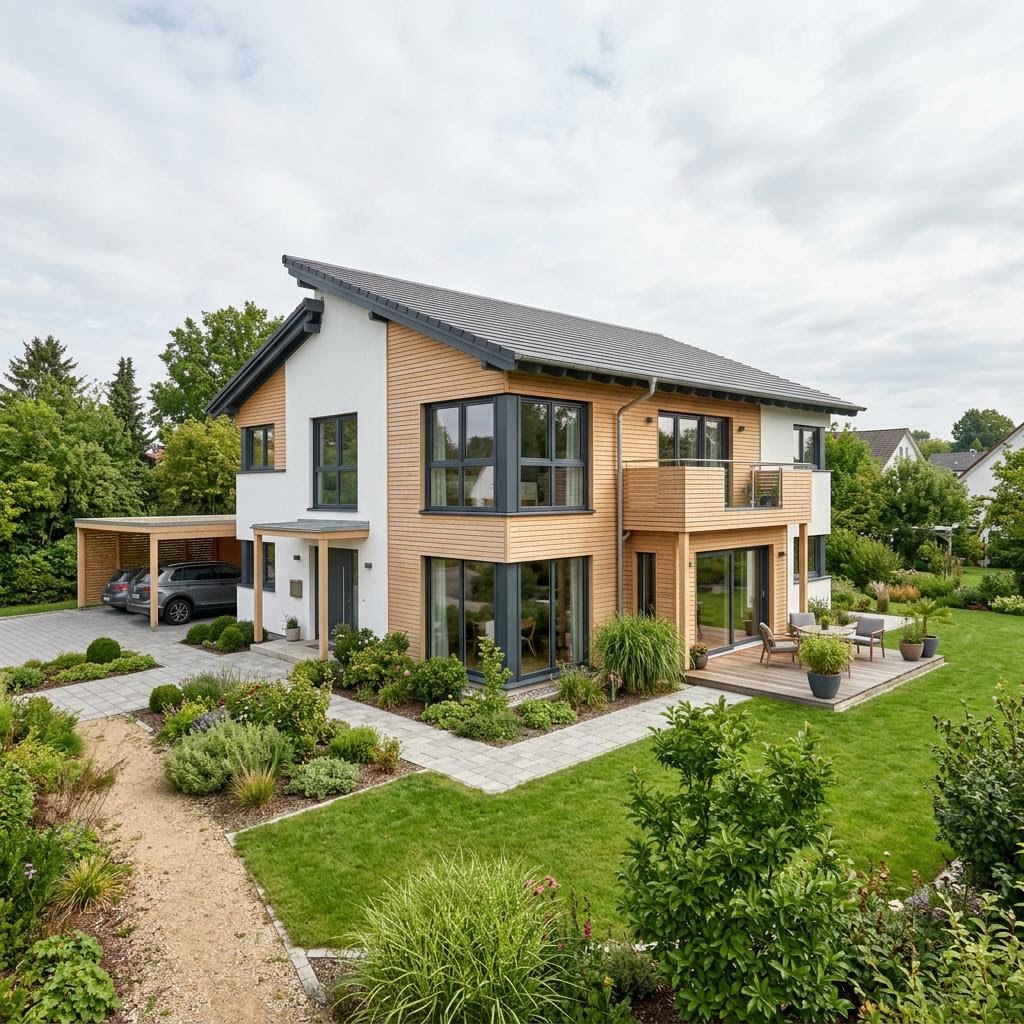 Mehrgenerationenhaus Mehrgenerationenhaus Fokus Generation 246 des Herstellers Schwabenhaus — Pultdach, 246 m²