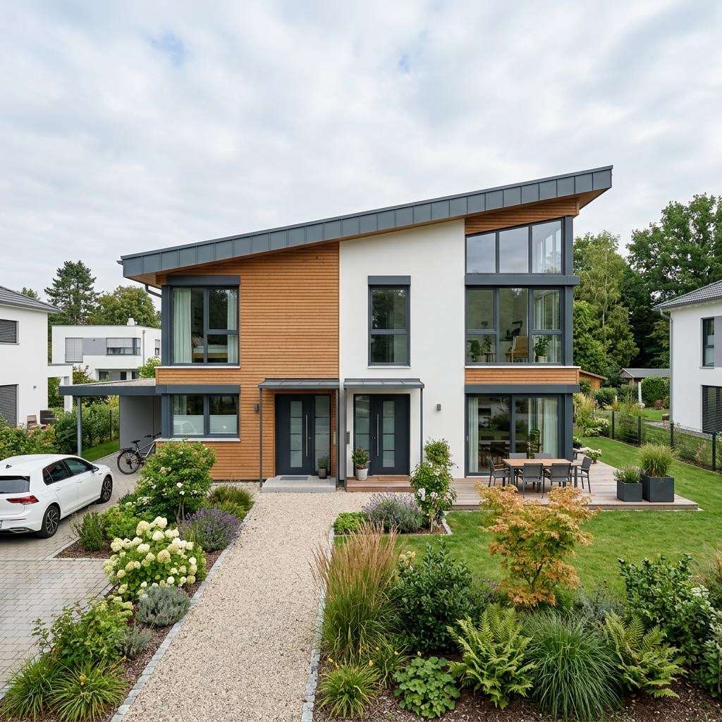 Zweifamilienhaus Zweifamilienhaus Fokus Zwei 205 des Herstellers Schwabenhaus — Pultdach, 205 m²