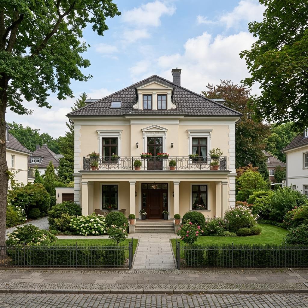 Stadtvilla Centro des Herstellers Kern-Haus — massive Stadtvilla mit Walmdach, Balkon und 163 m²