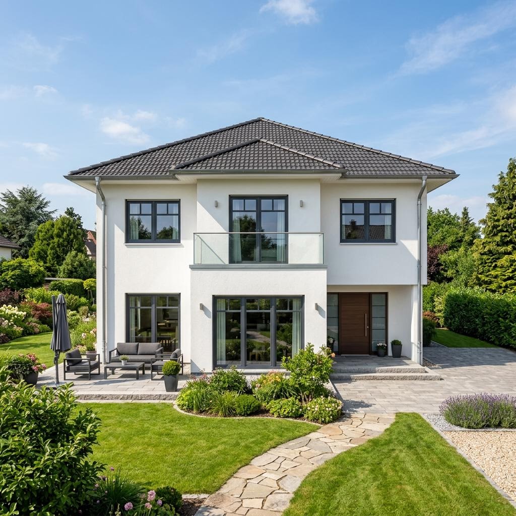 Stadtvilla Signus des Herstellers Kern-Haus mit Zeltdach — Massivhaus mit 154 m² und Galerie