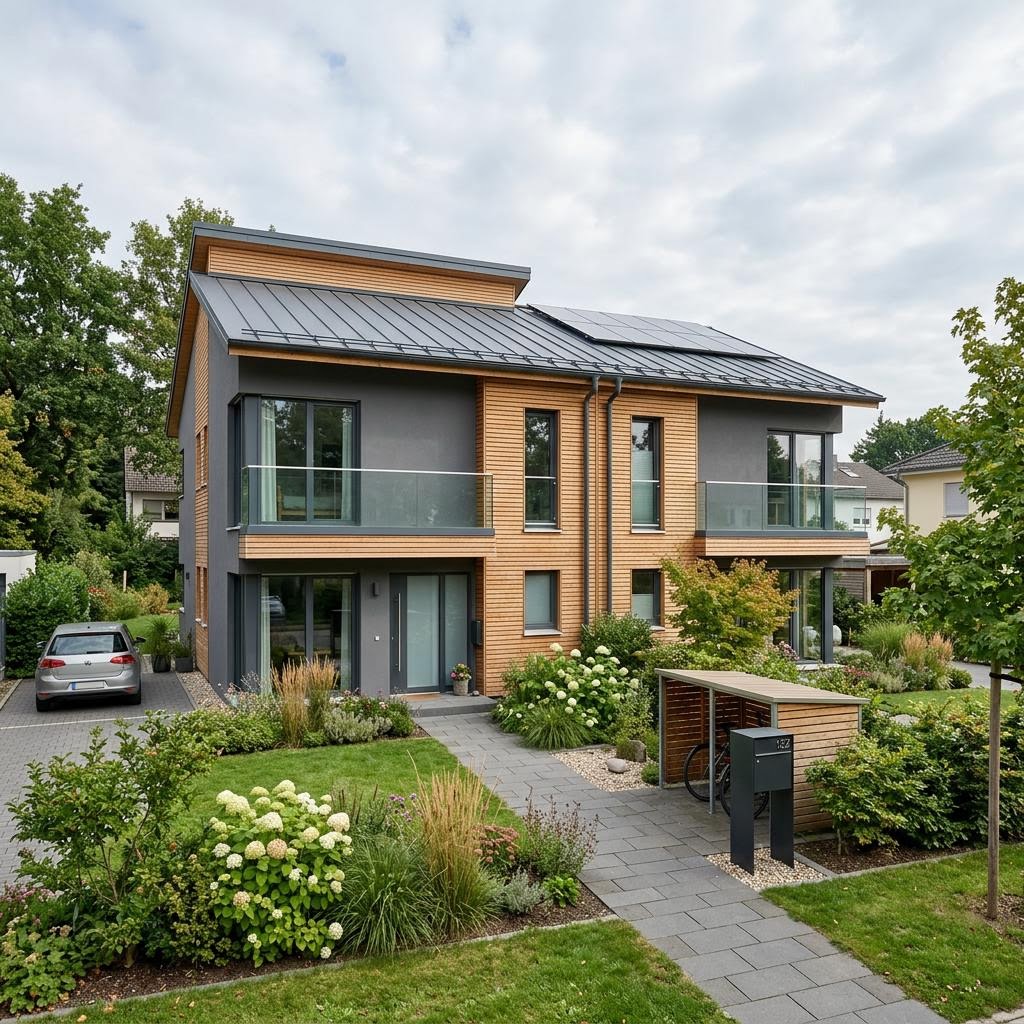 Doppelhaus Doppelhaus Parkallee 132 des Herstellers STREIF Haus — Pultdach, 132 m²