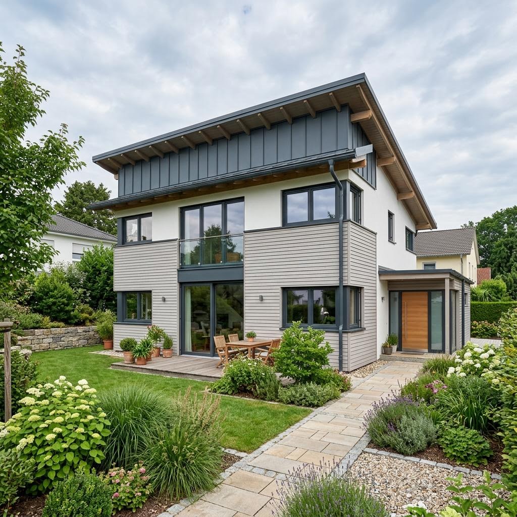 Pultdachhaus PultSmart 136 des Herstellers STREIF Haus mit Einstiegsbudget und Solardach