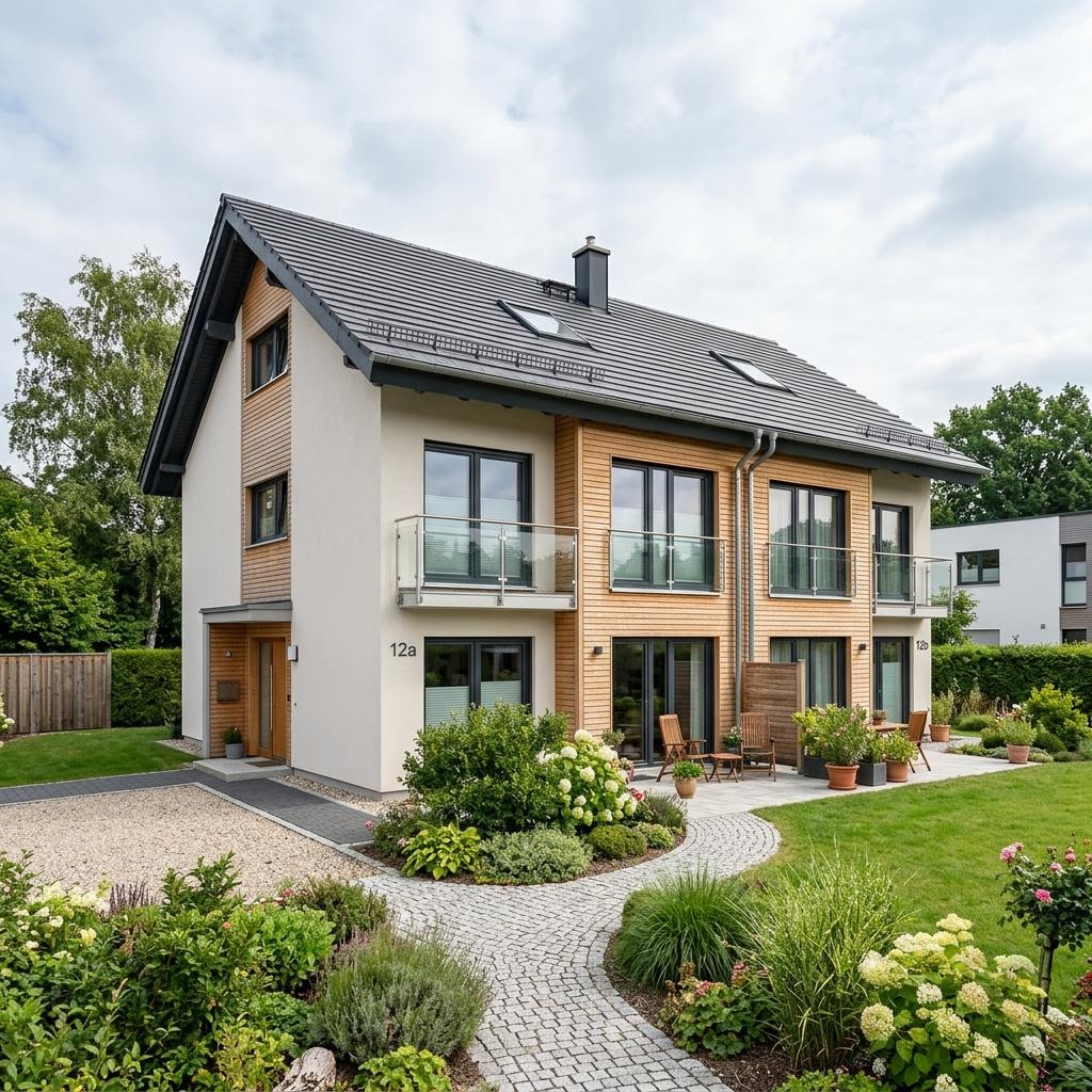 Doppelhaushälfte Zwilling 94 Ausbau des Herstellers STREIF Haus — Satteldach, 94 m² für schlanke Grundstücke