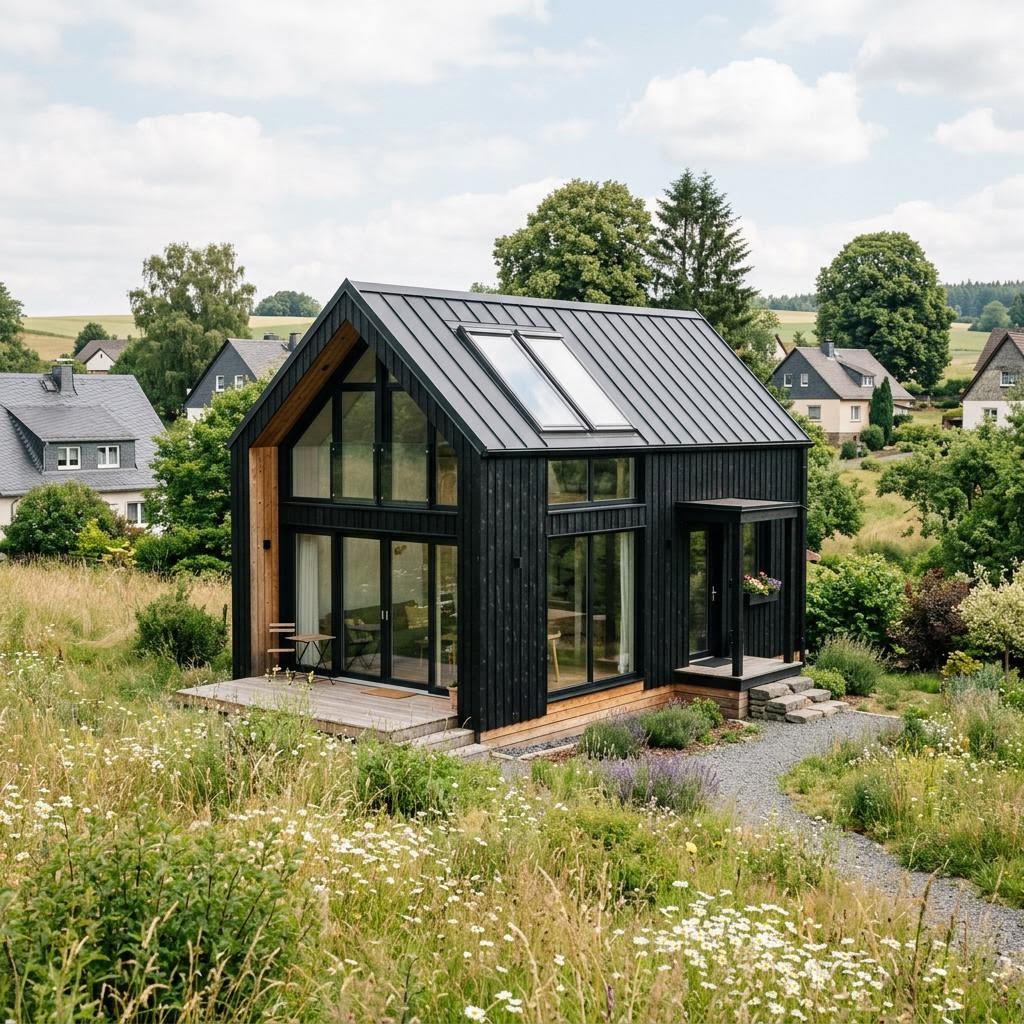 Tiny House Dwellii Barn des Herstellers Dwellii House — Minihaus im Scheunenstil mit Satteldach und 39 m²