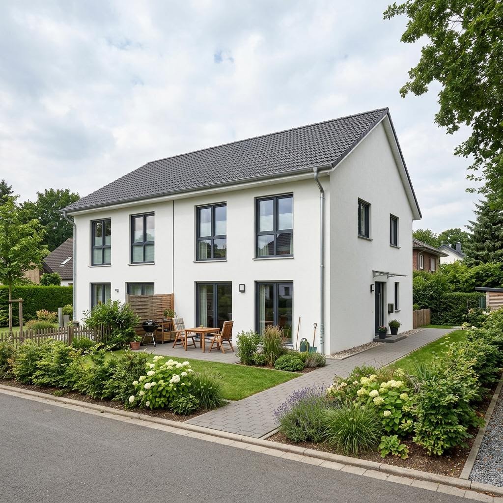 Doppelhaushälfte Duo Compact 112 des Herstellers Town & Country Haus Deutschland — Satteldach, 112 m² für schlanke Grundstücke