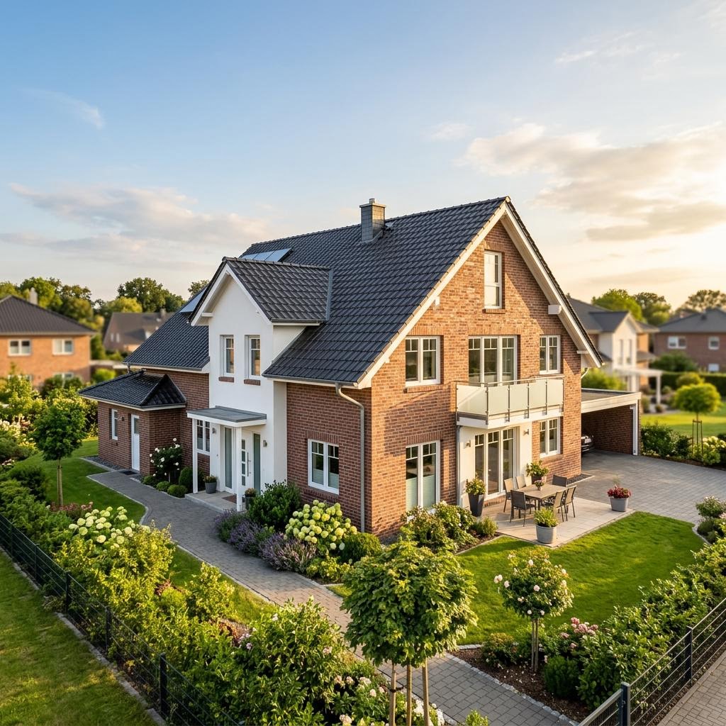 Massives Mehrgenerationenhaus Flair 215 des Herstellers town-und-country mit Einliegerwohnung und Satteldach
