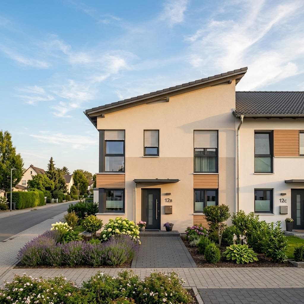 Reihenhaus Reihenmittelhaus Behagen R110 des Herstellers Town & Country Haus Deutschland mit Pultdach und 110 m² Wohnfläche