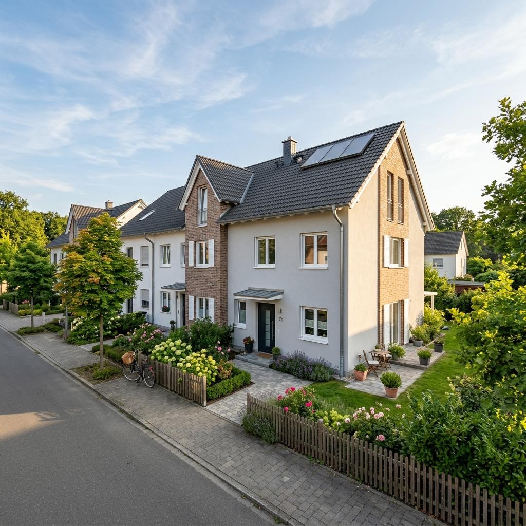 Reihenhaus Reihenmittelhaus Flair R120 des Herstellers Town & Country Haus Deutschland mit Satteldach und 120 m² Wohnfläche