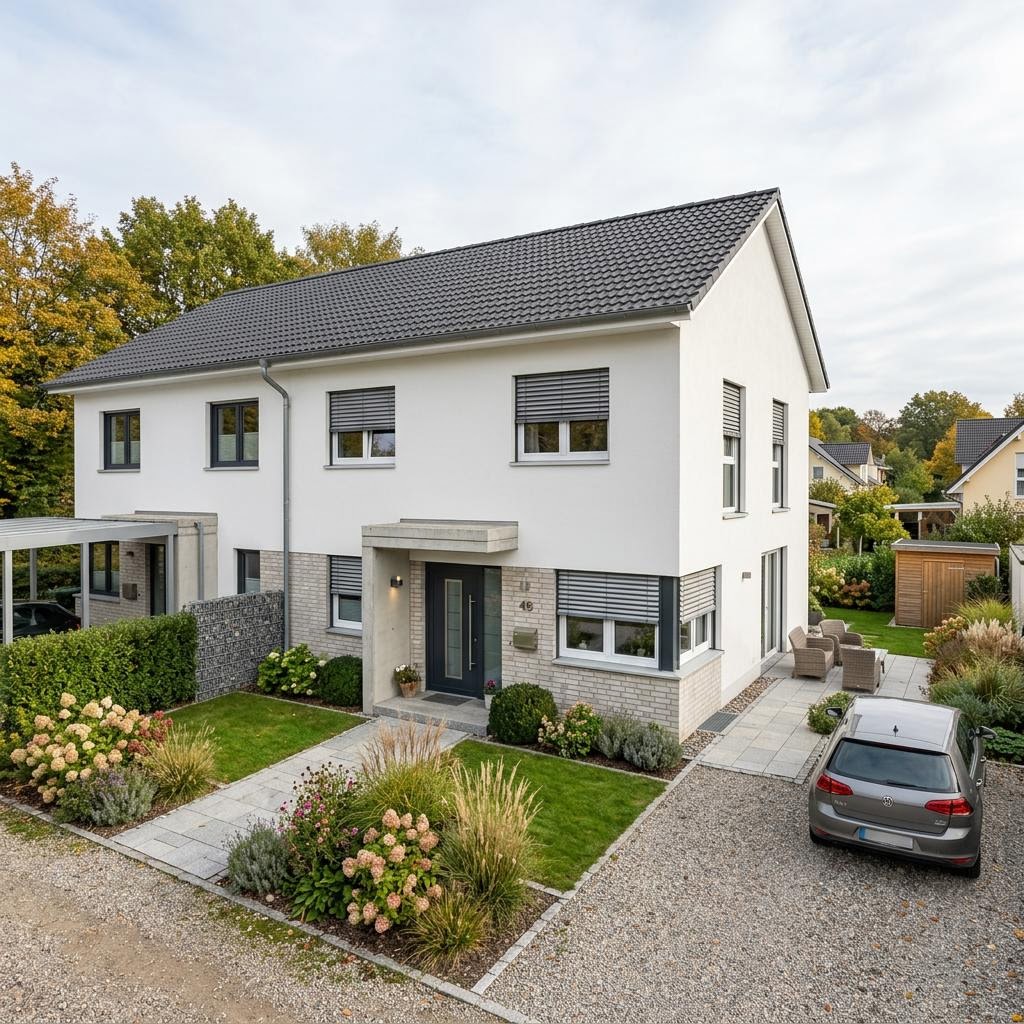 Doppelhaushälfte Maxime Duo 110 des Herstellers Viebrockhaus — Satteldach, 110 m² für schlanke Grundstücke