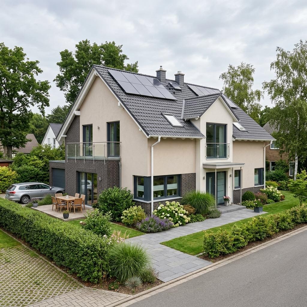 Doppelhaushälfte Maxime Duo 158 des Herstellers Viebrockhaus — Satteldach, 158 m² für schlanke Grundstücke