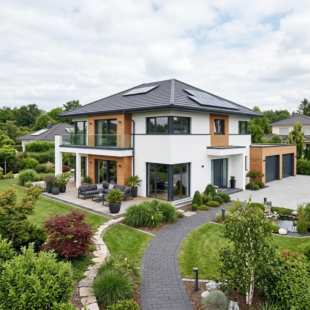 Luxusvilla & Designerhaus generation 5.0 Haus 500 des Herstellers WeberHaus — in Holztafelbauweise, rund 205 m²