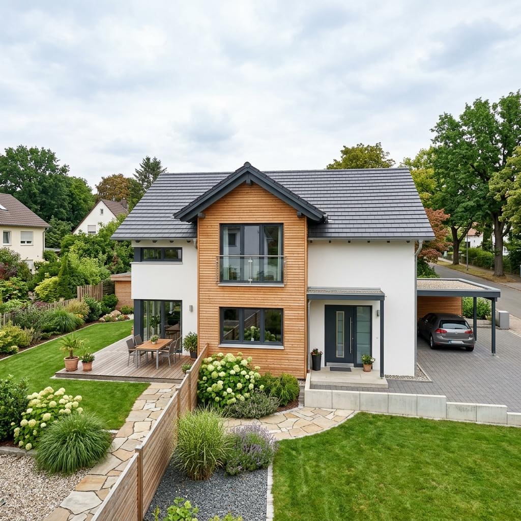 Einfamilienhaus Edition Select 145 des Herstellers WOLF-HAUS als Fertighaus mit Satteldach