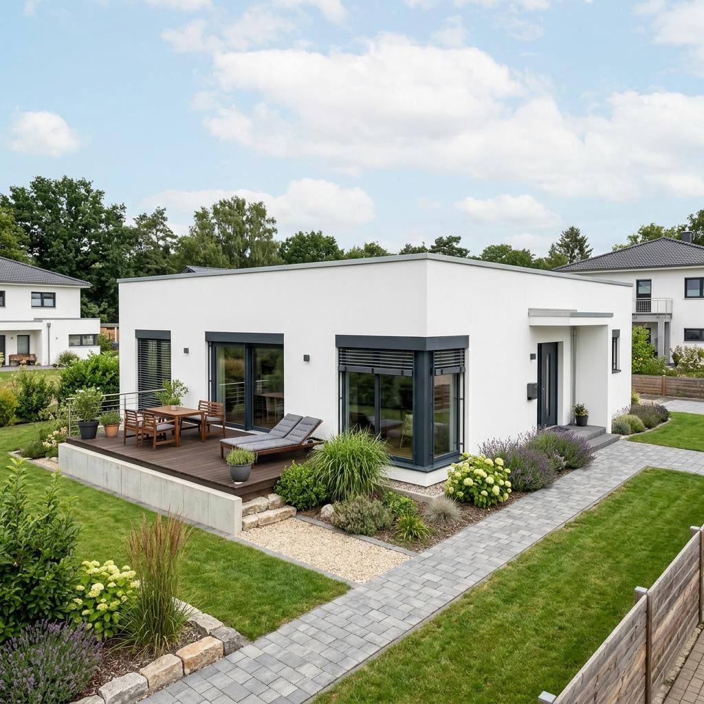 Bausatzhaus BGL 121 des Herstellers Ytong Bausatzhaus — Porenbeton-Massivbau mit 122 m²